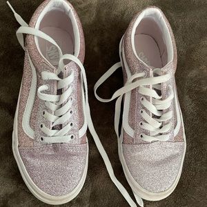 Girls pink glitter vans size 4.5